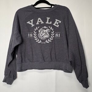 Yale University‎ Gray Crewneck Sweatshirt Bulldog Graphic XL College Pullover